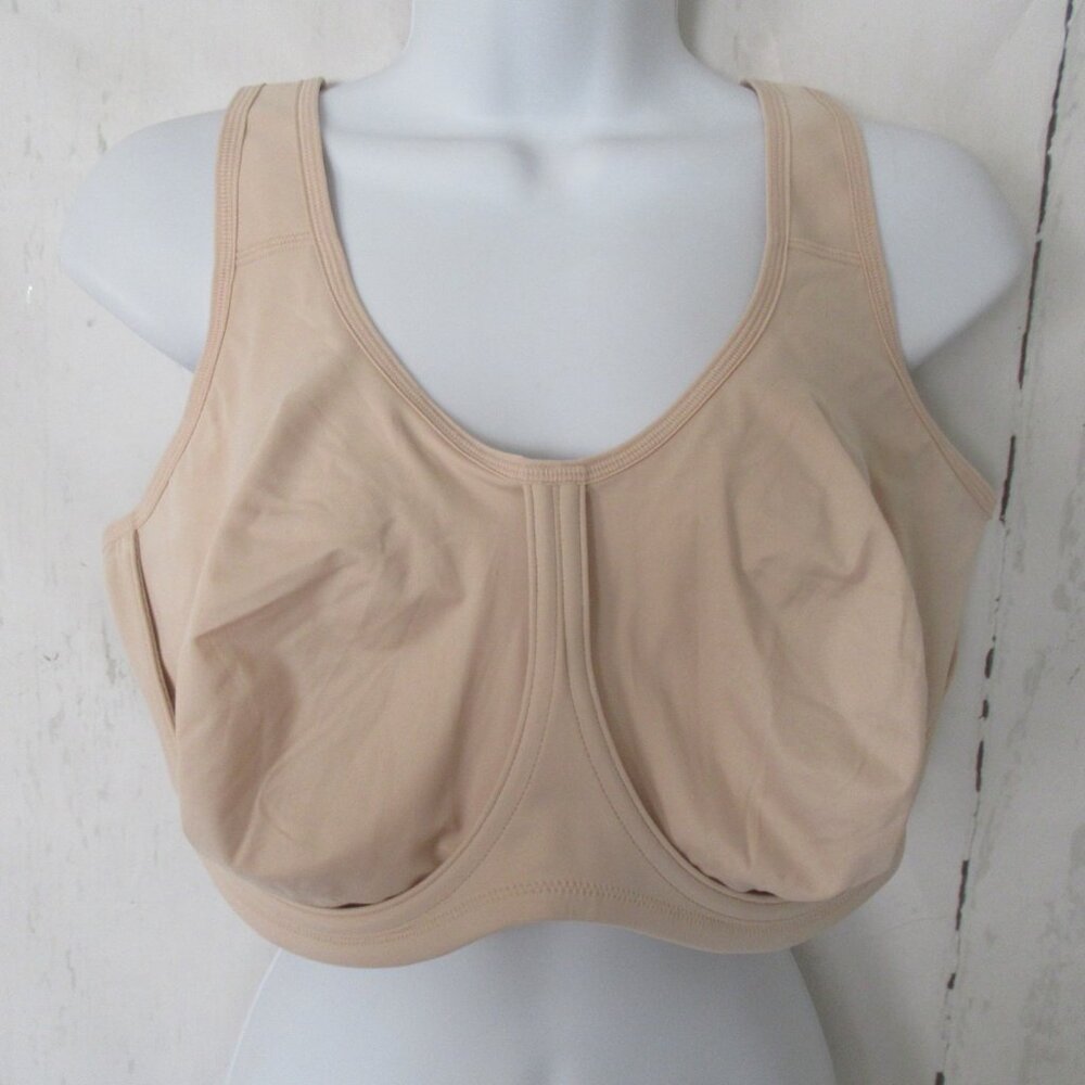 New Syrokan Sports Bra 42F Beige High Impact Sport Underwire Wide Strap‎ A227